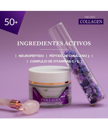 Bielenda Neuro Collagen Anti-Wrinkle Cream 50+ Hydrating Collagen Peptides Facial Treatment Anti-Ageing Day/Night 50 ml - Buy Online on GoSupps.com
