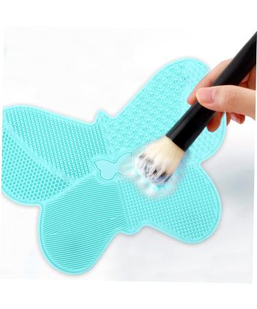 1pc Silicone Scrub Pad & Beauty Tool - Makeup Cleaning Mat & Lip Brush Cleaner | 23x17cm Green - Buy Online on GoSupps.com