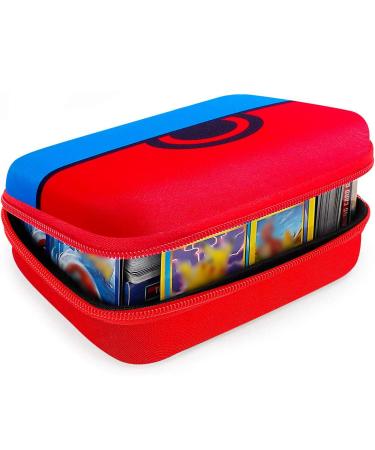 Cards Holder Compatible with PM TCG Cards/ for Pokemon 3 Booster Packs, Card Game Case Storage Holds Up to 400 Cards. Removable Divider and Hand Strap Offered - Carton