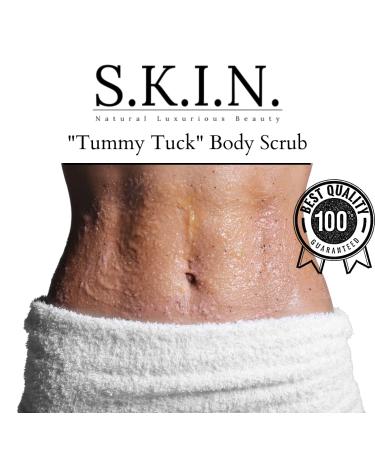 Natural Body Scrub Tummy Tuck | Handmade Rejuvenating & Firming | S.K.I.N. by Ezgi | 10oz | Smooth & Relaxing Skin Care - Buy Online on GoSupps.com