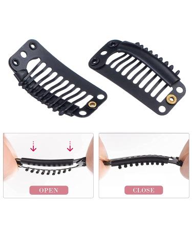 30 PCS Black Wig Clips - 9-Teeth Snap Clips for Women's Wigs & Hair Extensions - Buy Online on GoSupps.com