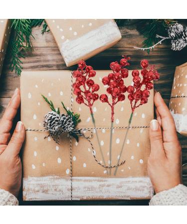 HOMSFOU 24pcs Christmas Berries Christmas Berry Pick Christmas Picks Christmas Holly Berry Branch Glitter Mini Wreath Evening Party Decoration Cranberries Artificial Plastic Foam Banquet Red 20X4X4CM - Buy Online on GoSupps.com