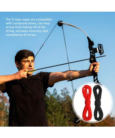 2 Pieces Archery D Loop Rope Set - 10 Feet, Bowstring Serving Thread, Release Material - Black and Red - Buy Online on GoSupps.com