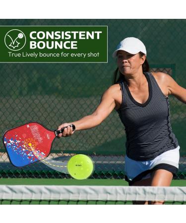 A11N S40 Outdoor Pickleball Balls - USA Pickleball Approved 6 Pack Neon Green - Buy Online on GoSupps.com