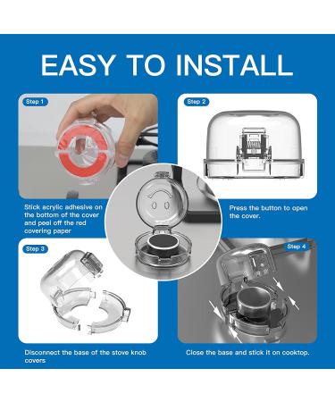 Child Safety Stove Knob Covers - 5 Pack with Double-Key Lock | Universal Gas Oven Knob Guards for Baby Proofing - Buy Online on GoSupps.com