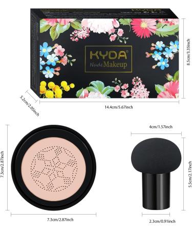 Ownest Mushroom Head Air Cushion BB Cream Concealer - Lasting Nude Makeup for Even Skin Tone & Moisturizing Brightening Pigment - CC Liquid Foundation Makeup Base - (#03Nude) - Buy Online on GoSupps.com