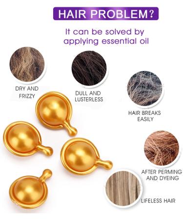 Professional Hair Care Vitamin Capsules for Moisturizing, Anti-Frizz, and Repair - Yellow Essential Oil - Buy Online on GoSupps.com