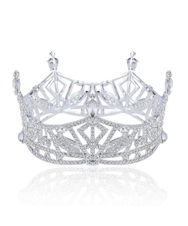 Clear Austrian Rhinestone Miss America Crown Tiara T1299 - Silver-Tone - Buy Online on GoSupps.com