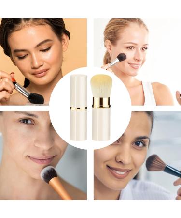 Retractable Makeup Brush - Telescopic Makeup Brush Travel Telescopic Cosmetic Brushes | Soft Face Makeup Brushes Beginner Friendly Powder Brush White. - Buy Online on GoSupps.com