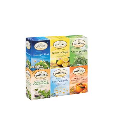 Twinings Herbal Tea Variety Pack Individually Wrapped Tea Bags | Naturally Caffeine-Free | 20 Count (Pack of 12) Two 20 Count Boxes of Each Calming Herbal Tea Flavor | Enjoy Hot or Iced Herbal Tea Variety Pack 20 Count (Pack of 12)