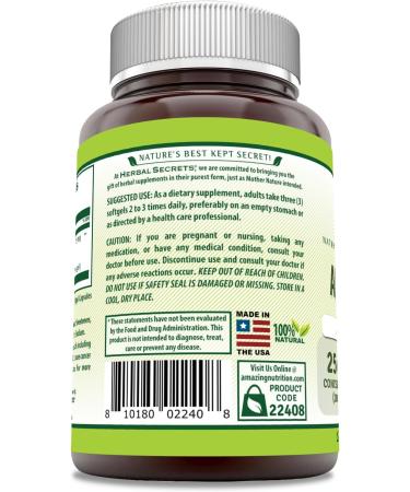 Herbal Secrets Aloe Vera 5000mg 120 Softgels - Natural Dietary Supplements - 120 Count - Buy Online on GoSupps.com