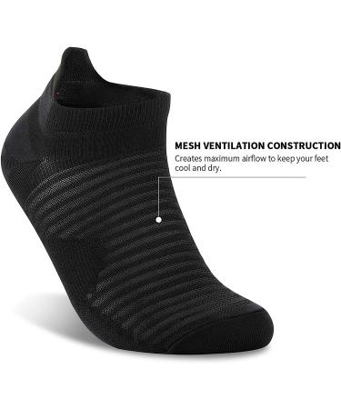 Unisex Black Compression Running Ankle Socks (6 Pairs) - Large-X-Large - Buy Online on GoSupps.com