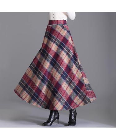 Buy Women's Elegant Black A-Line Chiffon Skirt with Floral Design - Elastic Waist & Swing Style | Perfect Beach & Leisure Skirt in Red XL - Buy Online on GoSupps.com