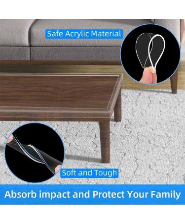 COUMENO Clear Edge Protector 0.8" x 9.84 ft Protection Desk Corner Corner Anti-Bump Anti-Bump Home Wrap Invisible Anti-Sharp Edge Protector (Clear) 0.8inx9.84ft - Buy Online on GoSupps.com