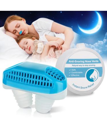 BREATOK Upgraded Anti Snoring Devices - Effective Snore Stopper for Cpap Users Nasal Dilators Nose Vent Plugs Stop Snoring Good Solution Men Women Relieve Sleep Better No Side Effects Light Blue