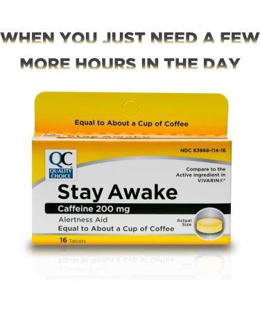 Quality Choice Stay Awake Caffeine Tablet - Buy Online on GoSupps.com
