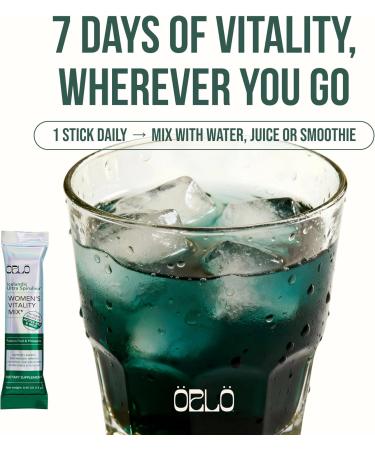Orlo Women's Vitality Mix Travel Kit Daily Multivitamin & Bacillus Probiotic Supplement for Feminine Health Energy Focus with Vitamin D3 B12 Iron Glycine Cranberry & Spirulina (7 sachets) - Buy Online on GoSupps.com