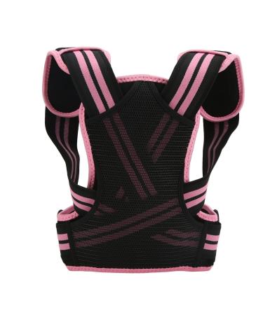 Mokernali Posture Corrector Back Straightener Belt Support Elastic Comfortable Brace for Men Women (Pink) M Pink