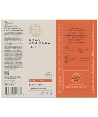 Shea Radiance Brightening Body Lotion - Vitamin C & Niacinamide for Radiant Skin | International Shipping - Buy Online on GoSupps.com