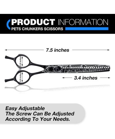Jason 7 Inch Thinning Scissors for Dogs & Cats - Japanese 440C Stainless Steel Ergonomic Professional Fur Scissors 23 Teeth Chunker - Buy Online on GoSupps.com