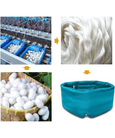 Premium Mulberry Silk Sleep Mask with Ear Cover - Ultra Soft Eye Mask for Travel Home & Airplane Relaxation - Buy Online on GoSupps.com