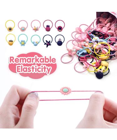 40 Pcs Toddler Girls Hair Accessories - XCOZU Cartoon Hair Clips and Bands Set in Tin Box - Buy Online on GoSupps.com