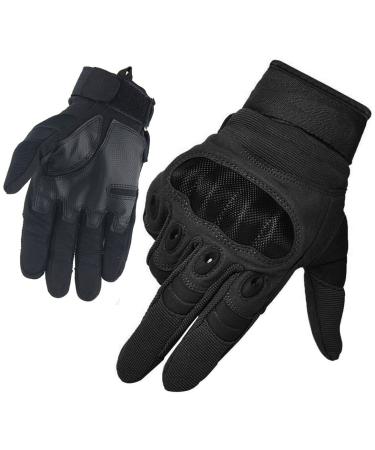 Leefrei Fingerless Gloves Bicycle Motorcycle Gloves Airsoft Paintball Hunting Black M