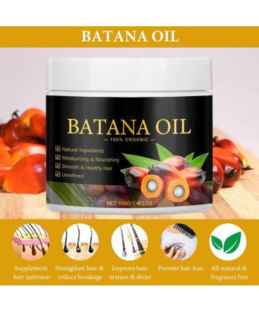 Batana Oil 2 Pack Organic Natural Batana Oil for Hair Growth Improves Natural Hair Growth Prevents Hair Loss and Split Ends Suitable for All Hair Types - Buy Online on GoSupps.com
