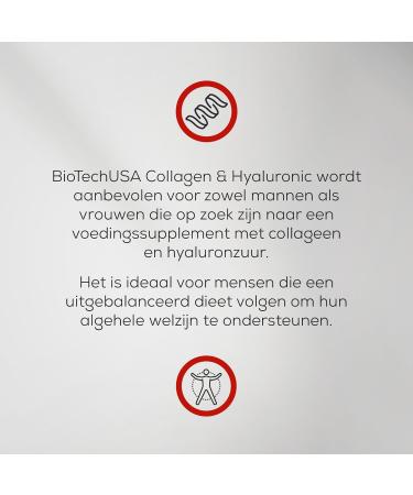 BioTechUSA Collagen & Hyaluronic 280 mg collagen and 60 mg hyaluronic acid per serving Easy to take Glutenfree 30 capsules - Buy Online on GoSupps.com
