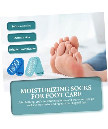 HONMEET 2 Pairs Gel Socks Heel Socks for Dry Cracked Feet Features Socks for Women Reusable Moisturizing Socks Dry Feet Socks Cracked Heel Repair Socks Foot Spa Socks Vegetable Gel 22.00X10.00X1.00CM - Buy Online on GoSupps.com