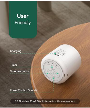 Restnature Travel White Noise Machine - Portable 16 Soothing Sounds, Louder Speaker, Rechargeable Mini Sound Machine for Adults Sleeping - Ideal for Home, Office, and Outdoor Use - Buy Online on GoSupps.com