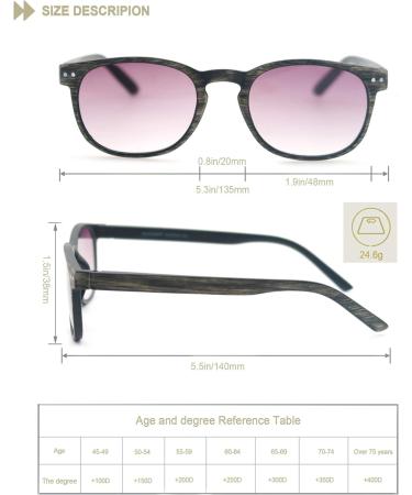 HEEYYOK Reading Glasses 5-Pack for Men/Women - Lightweight Comfortable Readers with Wood Look Design & Flexible Spring Hinges - 2.50 Magnification - Stylish Mix Colors & 5 Pouches Included - Buy Online on GoSupps.com