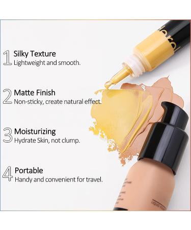 Erinde White Foundation Mixing Pigment Color Corrector - 0.67 Oz | Smooth Matte Liquid Formula | Deep to Shallow Shades | Cruelty-Free & Ultra-Blendable - Buy Online on GoSupps.com