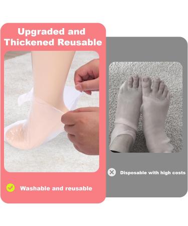 100 Pairs Disposable Moisturizing Socks for Dry Cracked Feet - Non-Silicone Foot Masks for Spa Pedicure Care - Buy Online on GoSupps.com