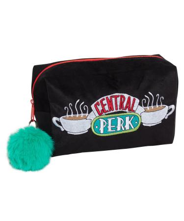 Friends TV show make-up bag for women soft velvet cosmetic bag girls spring pencils double-sided toilet items make-up storage black unit size