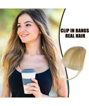 Fashion Colourful Wispy Bangs Fringe - Clip In Fringe| Clip In Bangs| Clip On Bangs Human Hair Fringe Clip In Human Hair Extensions| Air Bangs Clip for Daily Wear Girls and Women gray gold - Buy Online on GoSupps.com