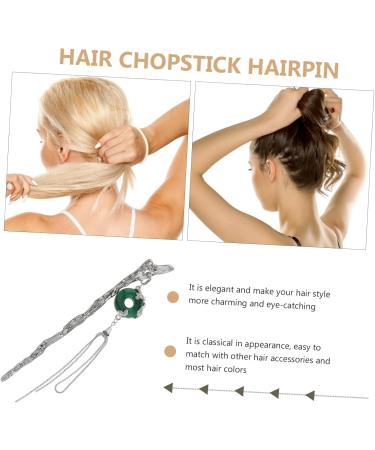 LALAFINA Hairpin Chinese Flower Hair Chopsticks Rhinestone Barrettes for Women Bridal Hair Clip Japanese Hair Pin Hair Bun Stick Chopstick Rhinestones Hair Stick Miss Acrylic - Buy Online on GoSupps.com