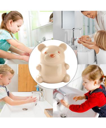 Bear Finger Nail Brush | Cute Bear Hand Fingernail Brush Cleaner | Easy To Grip Bear Finger Nail Brush With Soft Bristles Gently Cleans Kid's Nails Beige - Buy Online on GoSupps.com
