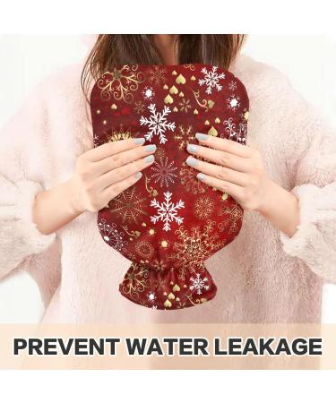 Christmas Snowflake Hot Water Bottle 2L | Pain Relief Hot Pack for Pregnant Women | Cozy & Stylish Cover - Buy Online on GoSupps.com