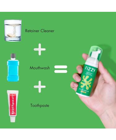 3-in-1 Foam Aligner & Retainer Cleaner | Alcohol & Fluoride Free | Xylitol | Mint Cucumber | Travel Size - Ideal for Invisalign & Smile Direct | Works as Mouthwash/Toothpaste - Buy Online on GoSupps.com