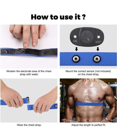 COOSPO Replacement Breast Belt for Heart Rate Monitors - Compatible with Wahoo Polar Garmin & More - Soft & Comfortable Strap - Buy Online on GoSupps.com