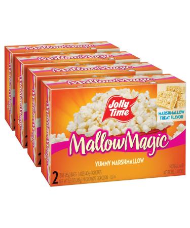 JOLLY TIME Sweet Microwave Popcorn, Gluten Free Non-GMO, 4 Pack (Mallow Magic, 2ct Boxes) 3 Ounce (Pack of 8)