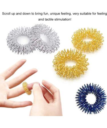 Srtyz 24-Piece Spiky Sensory Finger Massage Rings - Stress Relief & Relaxation for Young Adults - Multi-Colored Wellness Tool - Buy Online on GoSupps.com