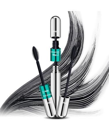 Drmode Waterproof Black Mascara with Silk Fiber - Long-Lasting Natural & False Lash Look - Buy Online on GoSupps.com