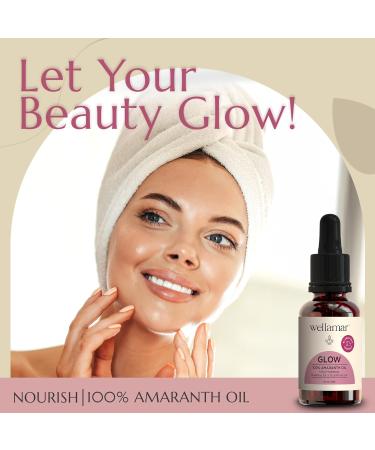 Wellamar 100% Amaranth Oil - Organic Skin & Hair Care Moisturizer | High-Squalene Face Oil for Men & Women (1fl Oz - Buy Online on GoSupps.com