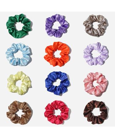 PODNAMAT Fashion Solid Color Hair Scrunchies Elastic Hair Bands Women Hair Ties Girls Hair Accessories(black) - Buy Online on GoSupps.com