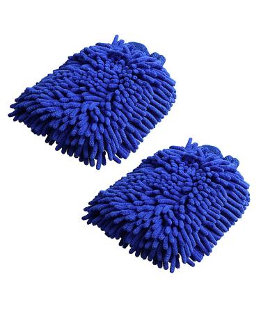 MBNVBNM Cleaning gloves Polished Dedusting Car Washing Gloves Household Super Soft External Internal Scrubbing Cleaning Gloves Reusable Blue