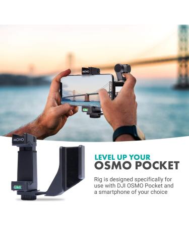 Movo OPR-50 Smartphone Video Rig for DJI OSMO Pocket 1 & 2 - Includes Smartphone Mount and 2X Shoe Mount - Phone Stabilizer for Video Recording with Microphone and Light support - Buy Online on GoSupps.com