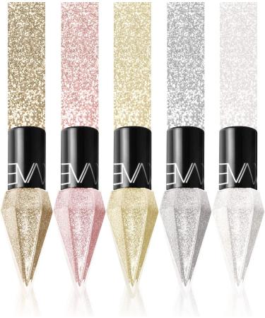  NEFLUM Shiny Professional Eyeliner Eye Liners Pigment Silver Black Gold 5 Color Liquid Glitter Eyeshadow Cosmetics Makeup - Buy Online on GoSupps.com