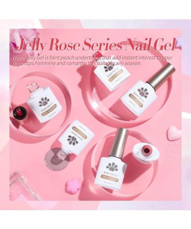 Born Pretty Jelly Gel Nail Polish Set - Sheer Nude Pink Crystal Transparent Kit 6PCS 10ML - Nail Art Varnish Manicure Collection Gift Set - Buy Online on GoSupps.com